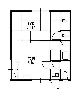 ピュアコート清和 21号室 間取り図面